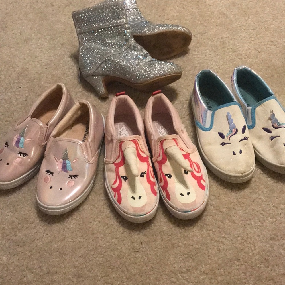 Girls size 13 worn sneakers and boots
